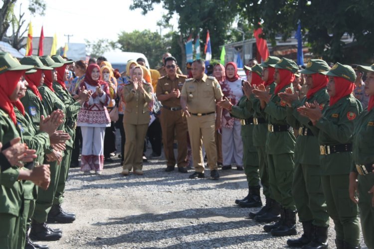 Bupati dan Ketua TP PKK Lampung Selatan Dampingi Team Penilai Penilaian lomba desa tingkat provinsi Lampung